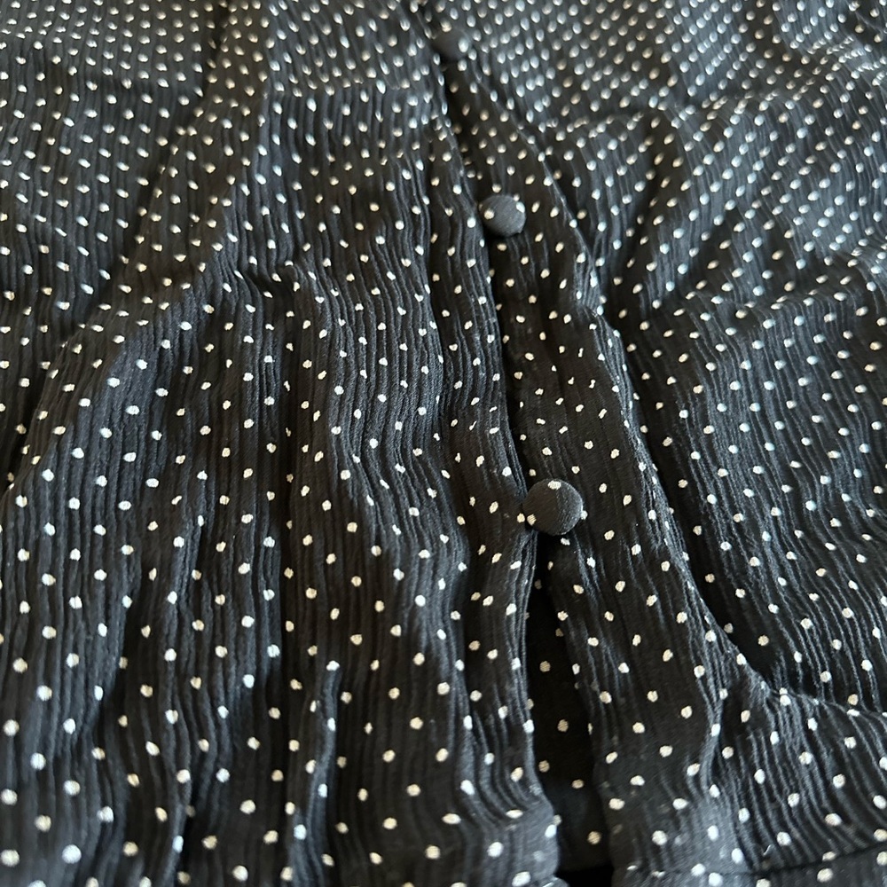 Sézane Black Silk Blend Ruffled Tiered Dress - Picture 5 of 8